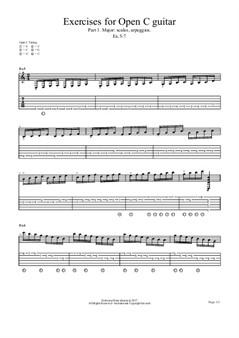 Exercises No.2 for Open C guitar