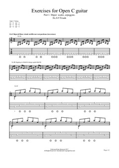 Exercises No.3 for Open C guitar