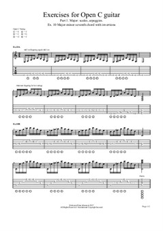 Exercises No.4 for Open C guitar