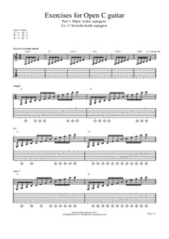 Exercises No.5 for Open C guitar